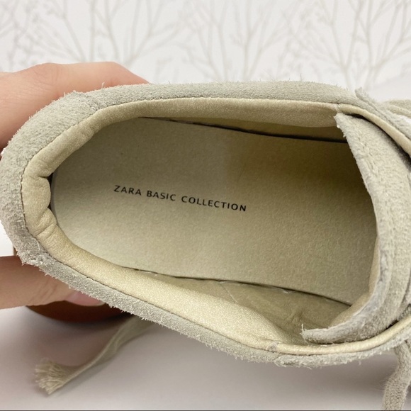 ZARA Suede Leather Upper Platform Fashion Sneaker 10 - Picture 7 of 13